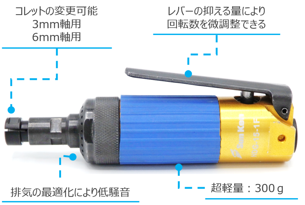 HDG-15-1F – エア工具・電動工具の製造・開発・販売なら三研空機株式会社